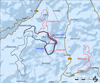 Karte des Langlaufgebiet im Herrischried/Hotzenwald