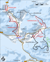 Karte des Langlaufgebiet Schluchsee
