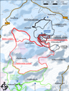 Karte des Langlaufgebiet Schonach